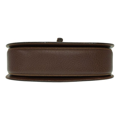 Gucci Bamboo Shoulder Handbag Leather Brown 0041 With Strap