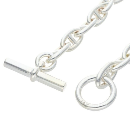 Hermes Chaine D'ancre Chaine D'ancre Silver Choker Necklace Men's GM