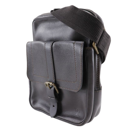 Louis Vuitton Iroquois Utah M92534 Leather Cafe Brown Th1047 Men's Shoulder Bag