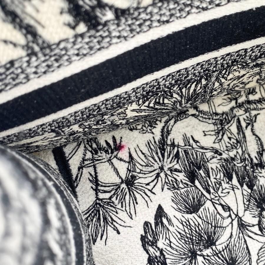 Christian Dior Handbag Book Tote Small M1265zeup Flower Animal Embroidery