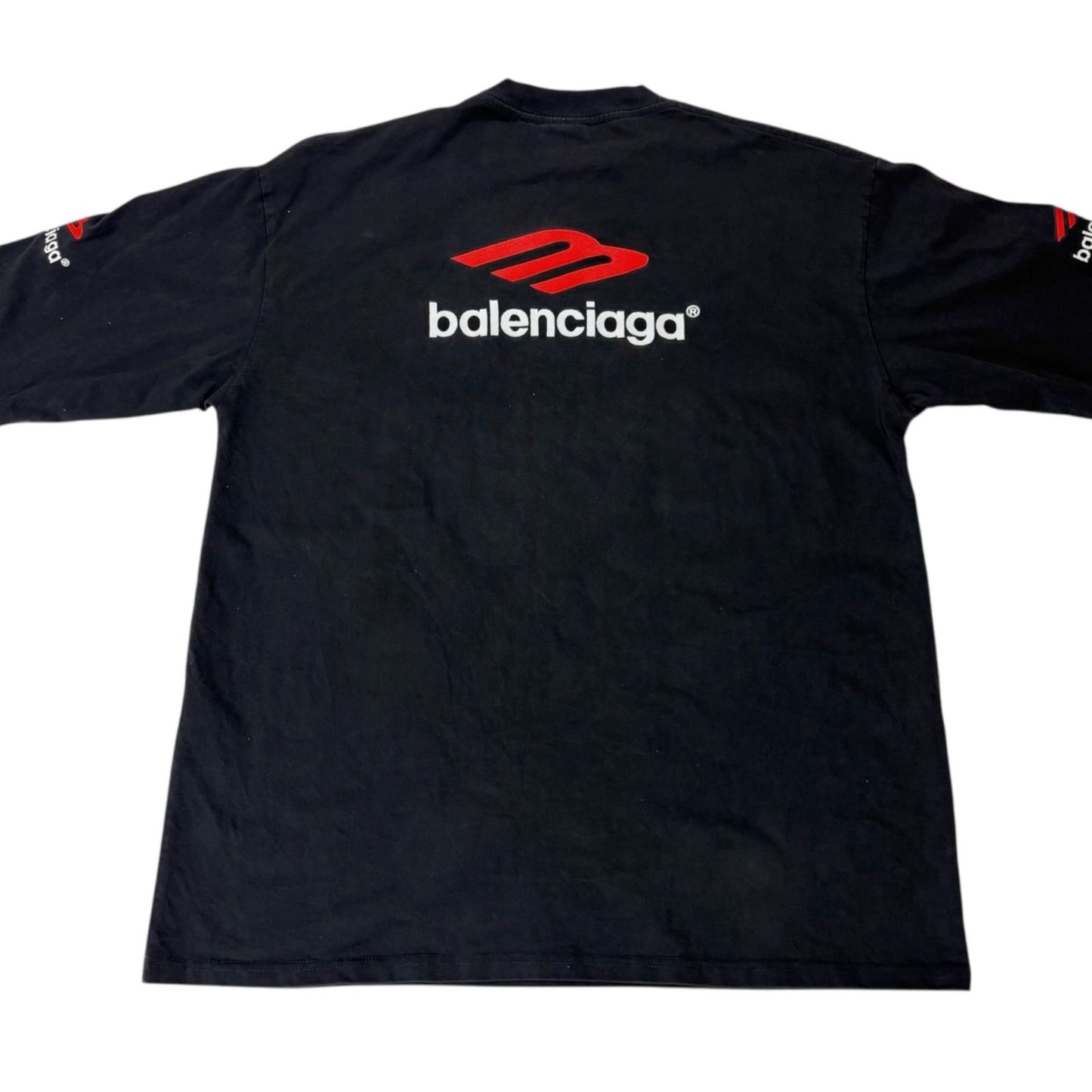 Balenciaga 3b Sports Icon Long Sleeve T-Shirt Oversize Black