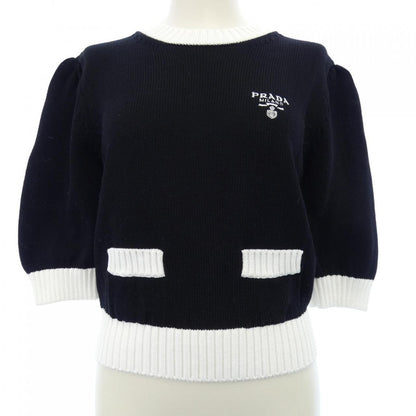 Prada Cotton Crew Neck Sweater Knit