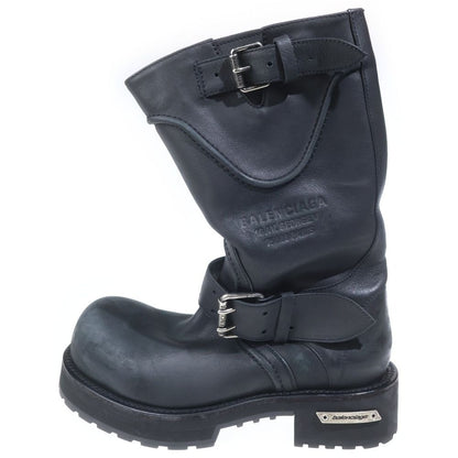 Balenciaga Venom Leather Long Boots Black