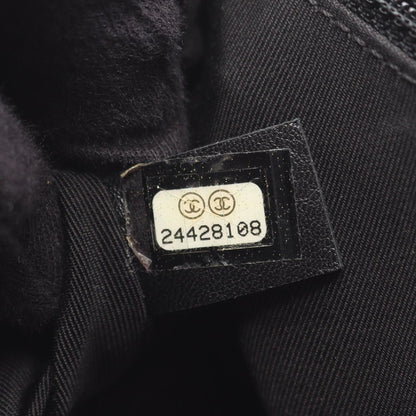 Chanel Shoulder Bag Top Handle Stitch Black Lambskin — view 5
