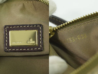 Authentic Fendi Zucchino Accessories Pouch Handbag Canvas Beige 8br133 Zucchino