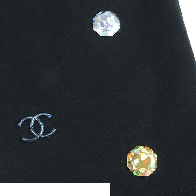 Chanel Jumpsuit Black Multicolor Gold Cotton CC Logo 38 — view 5