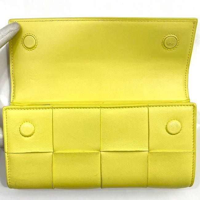 Bottega Veneta Foldable Long Wallet Ec22033 Yellow