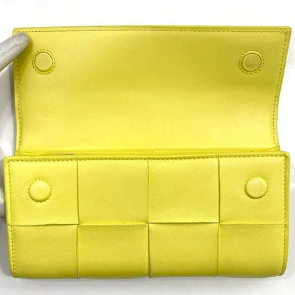 Bottega Veneta Foldable Long Wallet Ec22033 Yellow