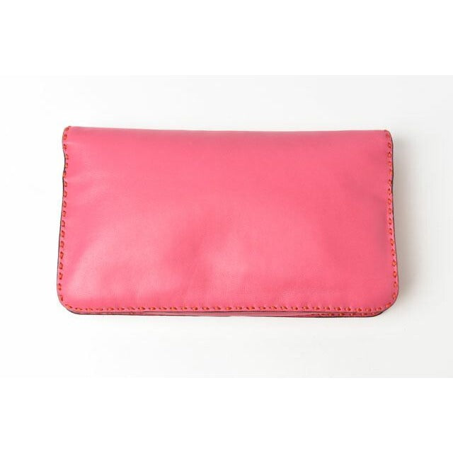 Loewe Clutch Bag Second Pouch Lamb Leather Anagram Fuchsia — view 5