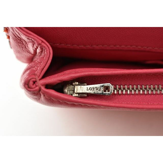 Loewe Clutch Bag Second Pouch Lamb Leather Anagram Fuchsia — view 8