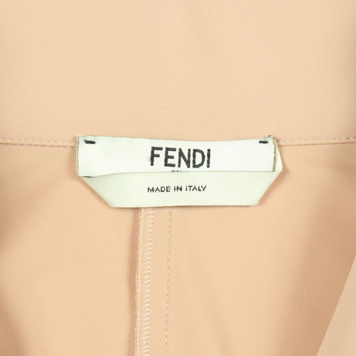 Fendi Blouse FF Letter Ring Logo Embroidery Organza Sleeve Shirt — view 4