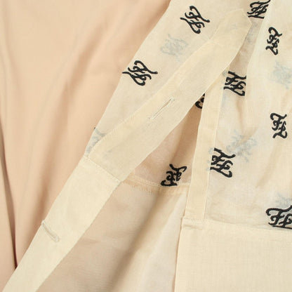 Fendi Blouse FF Letter Ring Logo Embroidery Organza Sleeve Shirt — view 8