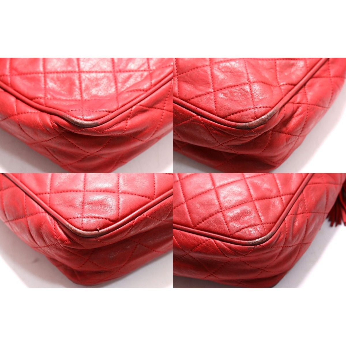 Chanel Quilted Fringe Leather Chain Shoulder Bag — view 4
