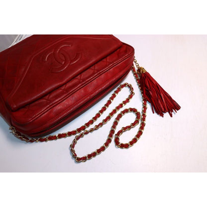 Chanel Quilted Fringe Leather Chain Shoulder Bag — view 6