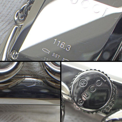 Gucci Watch Signoria 1163/ya116307 Horsebit Motif Diamond Bezel Square White