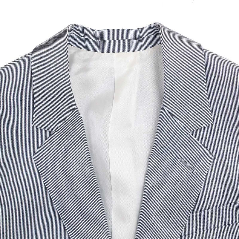 Celine Jude Striped Tailored Jacket 2v06j869w.01xb Blue 34