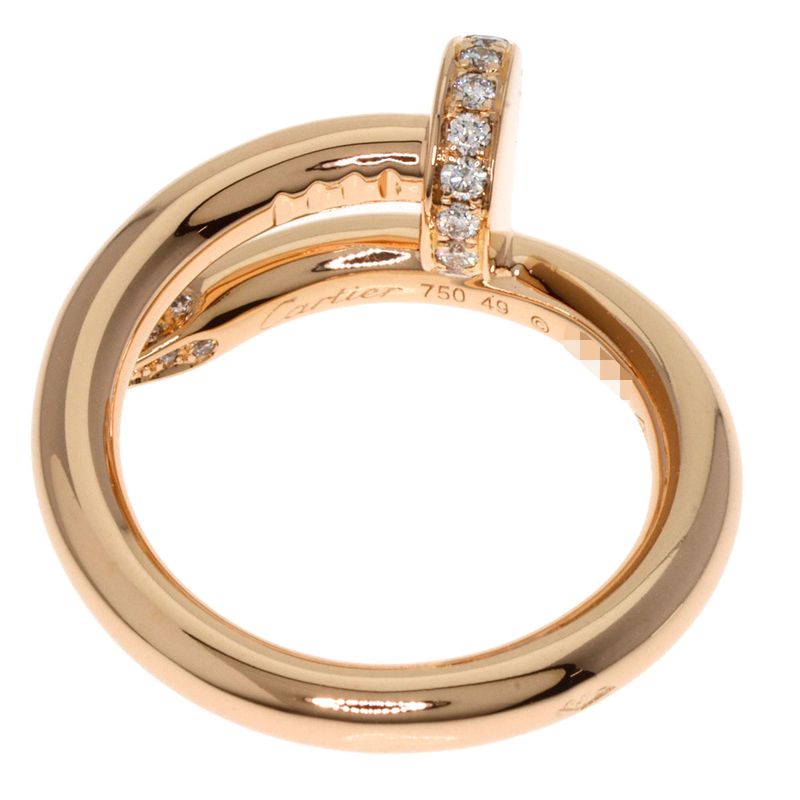 Cartier Juste Un Clou Diamond #49 Ring - 18K Pink Gold Ladies