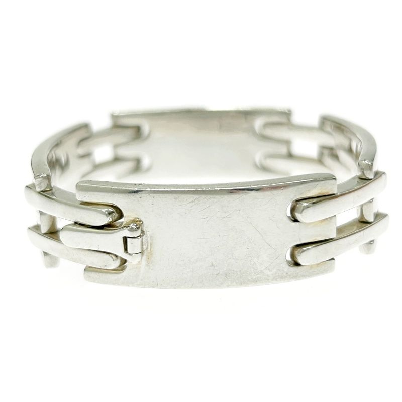 Gucci Silver Logo Plate Link Bracelet 60.8g 925 Engraved 354283 Bracelet