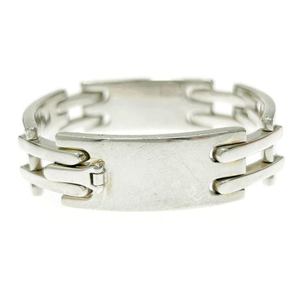 Gucci Silver Logo Plate Link Bracelet 60.8g 925 Engraved 354283 Bracelet