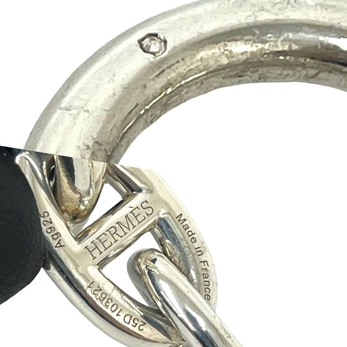 Hermes Chaine D'ancre TGM 11 Links Chain Bracelet Silver — view 3