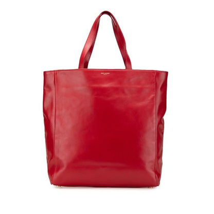 Saint Laurent Reversible Tote Red Leather Suede