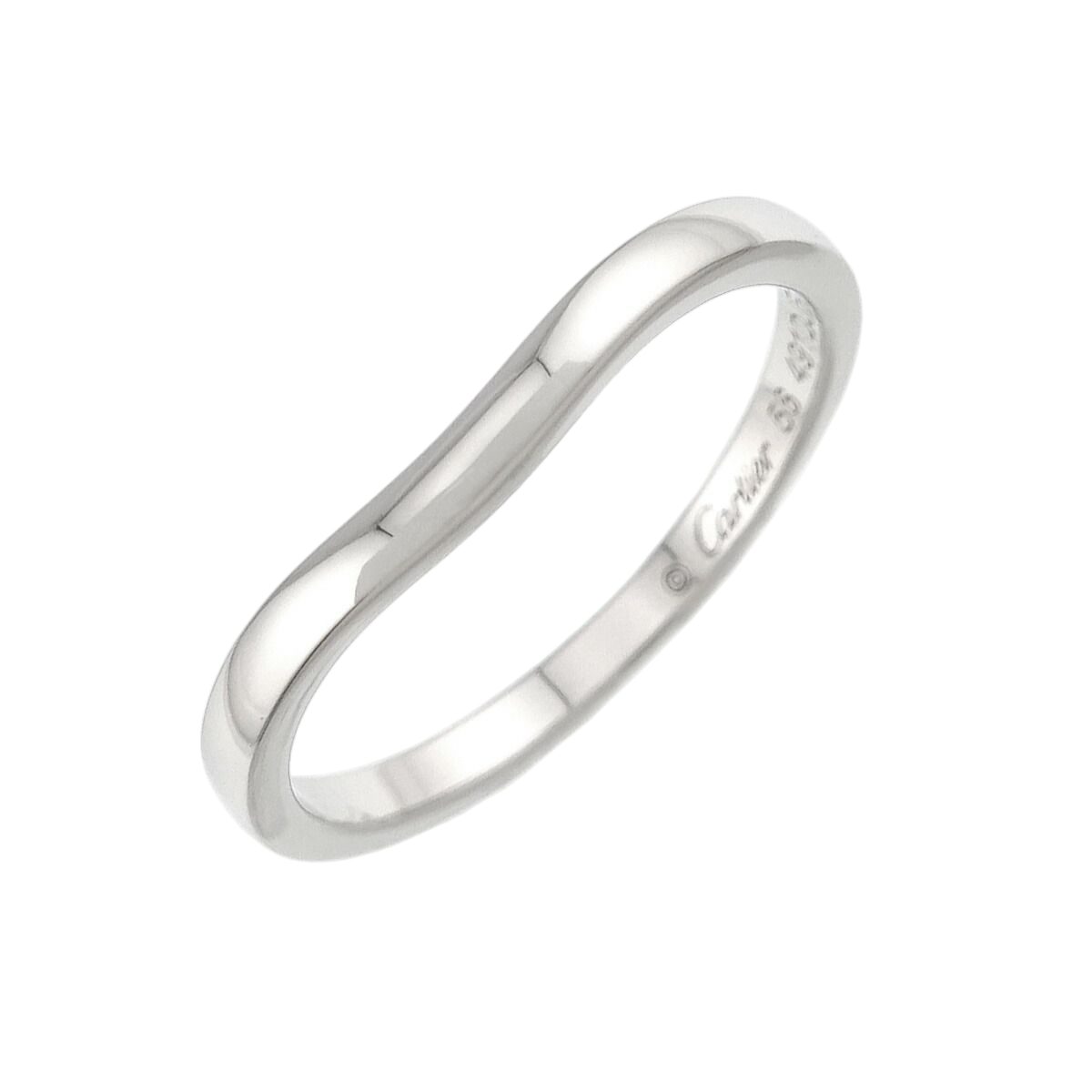 Cartier Ballerina Curve 56 Ring 2 Pt Platinum