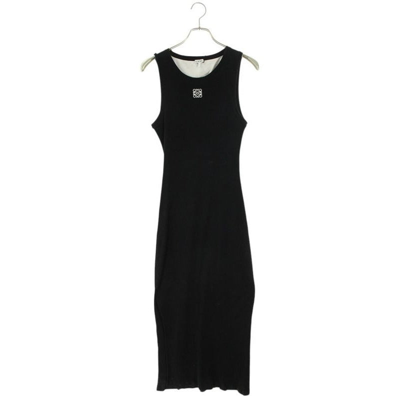 Loewe Anagram Embroidery Side Slit Long Dress L