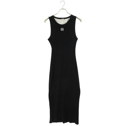 Loewe Anagram Embroidery Side Slit Long Dress L