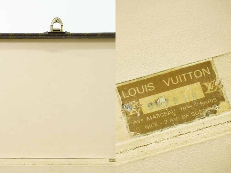 Authentic Louis Vuitton LV Bisten 50 Monogram Trunk Travel Bag Handbag Brown