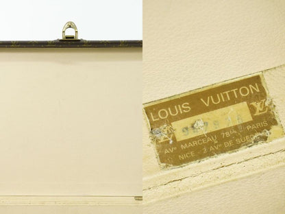 Authentic Louis Vuitton LV Bisten 50 Monogram Trunk Travel Bag Handbag Brown