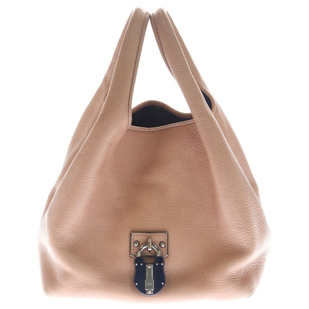 Loewe Karie Padlock Tote Pink Leather Silver