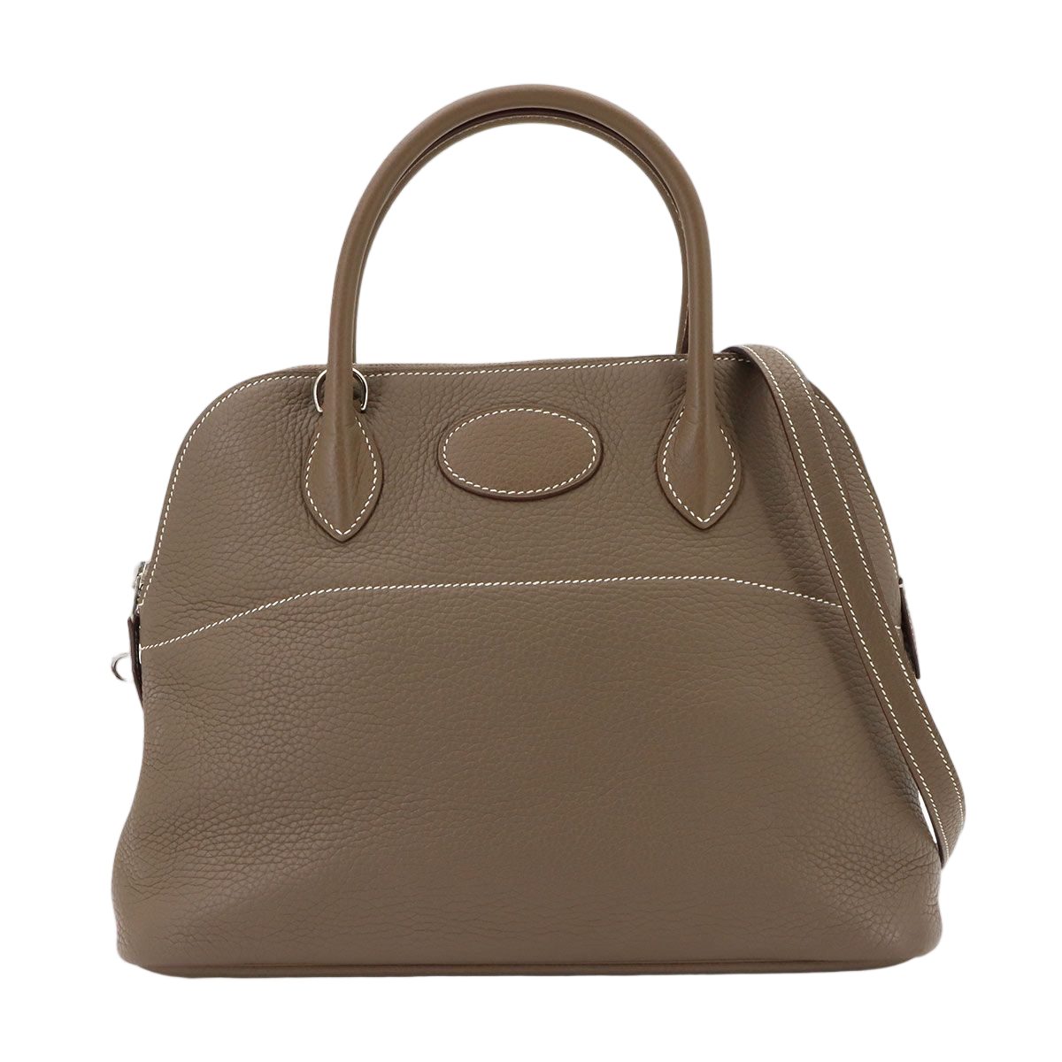 Hermes Bolide 31 2-Way Bag Taurillon Clemence Etoupe Silver