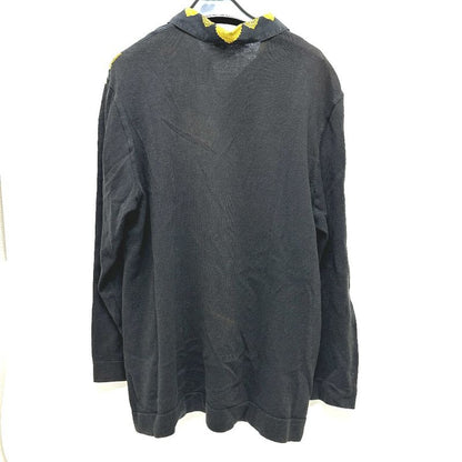 Hermes Long-sleeved Shirt Vintage Twillraine Silk Black And Gold