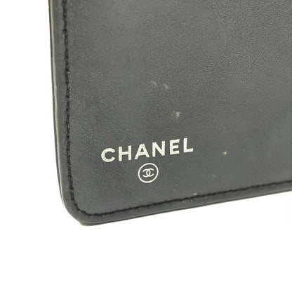 Chanel Long Wallet - Black Checked / Coco Mark Leather