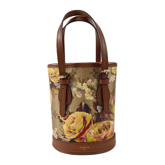 Louis Vuitton Shoulder Bag Nano Bucket Leather Gold