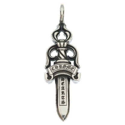 Chrome Hearts Double Dagger Daga Pendant Top Silver