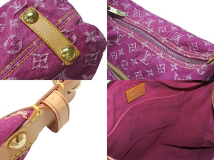 Louis Vuitton Baggy GM Shoulder Bag 2-Way Monogram Denim Pink Gold — view 8