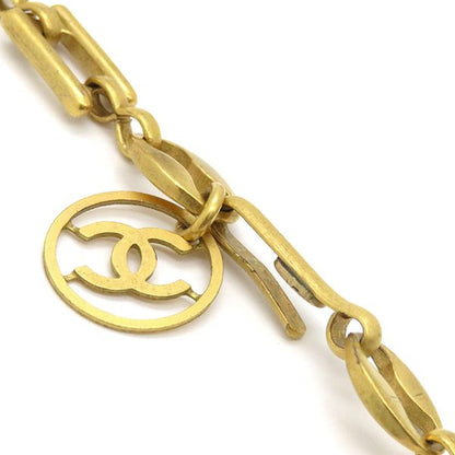 Chanel Necklace Coco Mark Clover GP Gold Pendant 01c