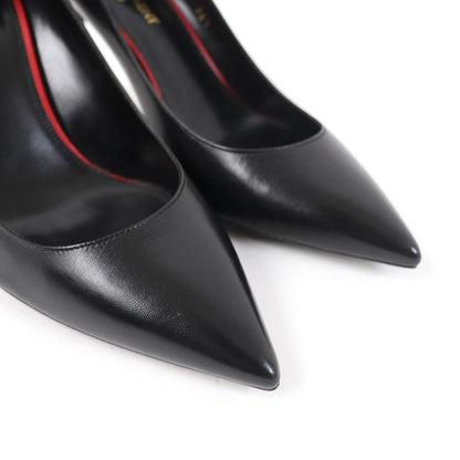 Saint Laurent Paris 489751 Aniya Pointed Toe Leather Pumps Black 36.5 With Box