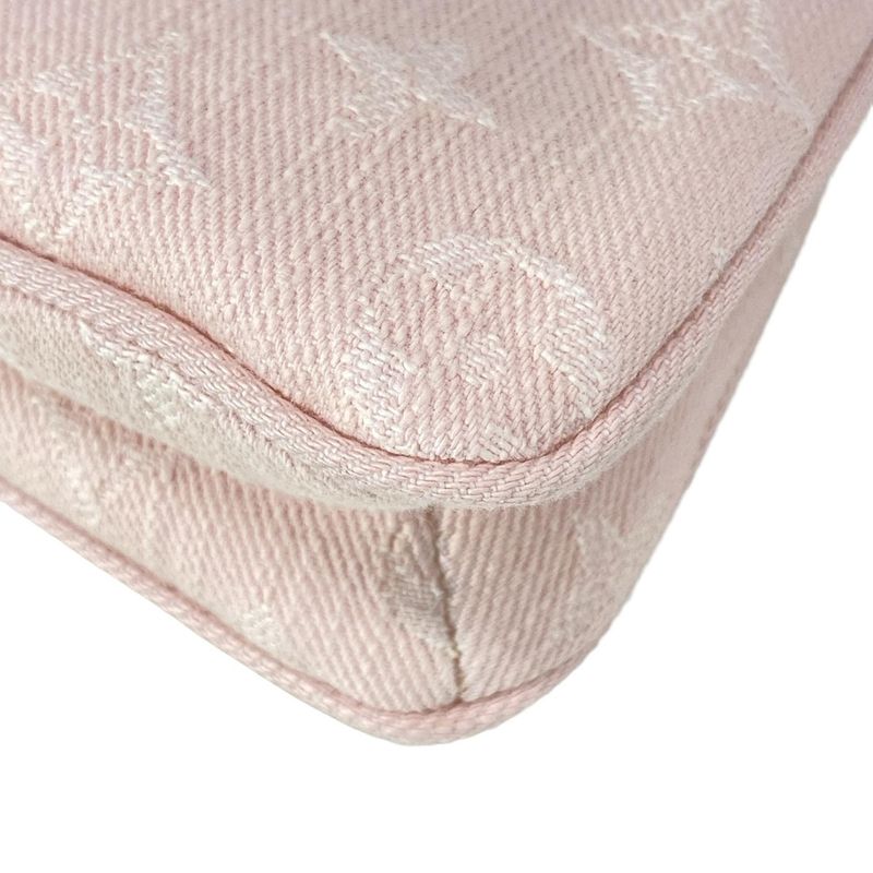 Louis Vuitton Shoulder Bag Monogram Denim Pochette Liv M14159 Washed Pink