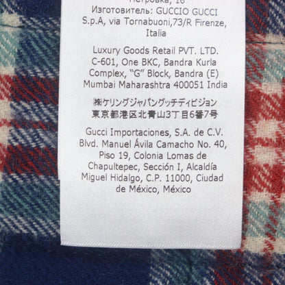  Gucci 22SS 683264 Gucci Tiger 100% Wool Quilted Checkered Back Logo Patch