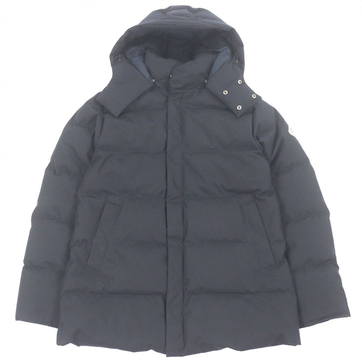 Bvlgari Pyrenex Belfort 2 Logo Patch Hooded Down Jacket Navy
