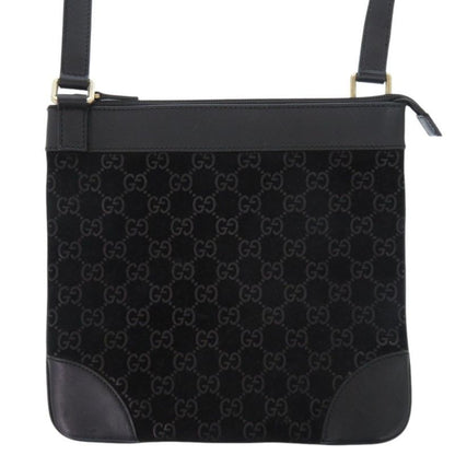 Gucci GG Suede Black Shoulder Bag 0454