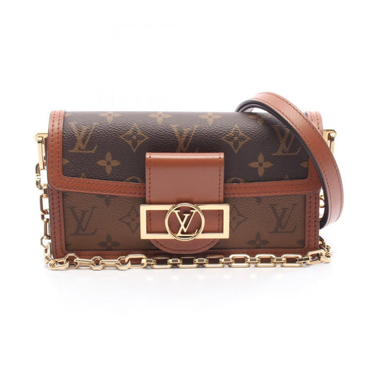 Louis Vuitton Shoulder Bag Dauphine East West Canvas Leather