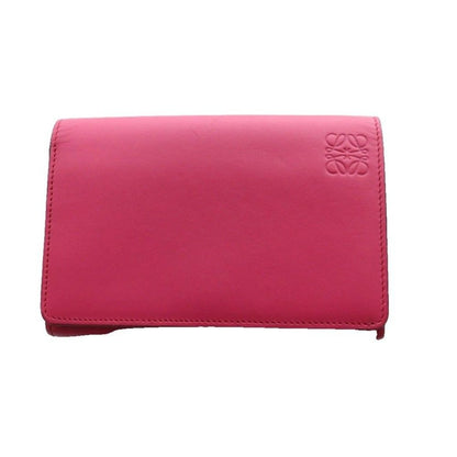 Loewe Anag Lambskin Bifold Wallet Pink SS