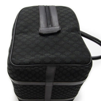 Celine Vintage Boston Black Macadam Canvas Shoulder Bag — view 8