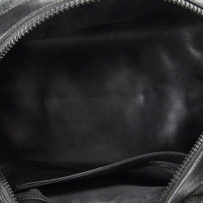 Celine Vintage Boston Black Macadam Canvas Shoulder Bag — view 9