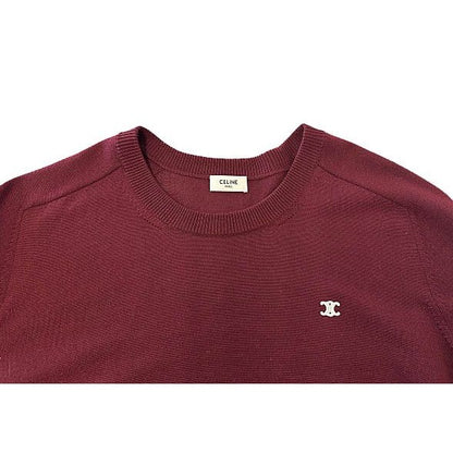 Celine Logo Embroidery Wool Triomphe Crew Neck Sweater XXL — view 3