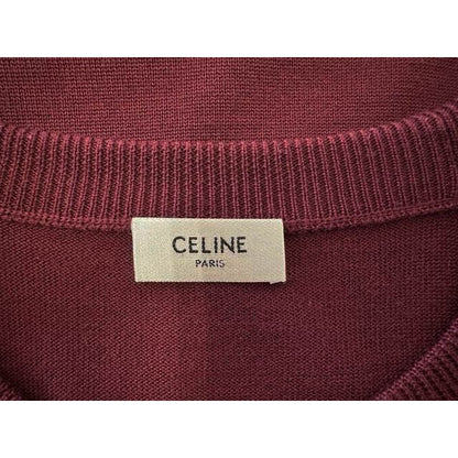 Celine Logo Embroidery Wool Triomphe Crew Neck Sweater XXL — view 5
