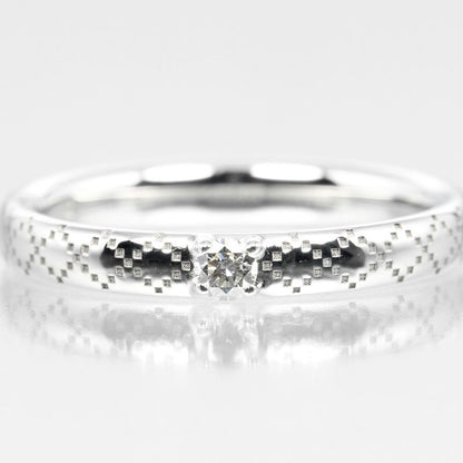 Gucci Diamantissima 18kwhite Gold X Diamonds #7 Ladies 2.4g Ring